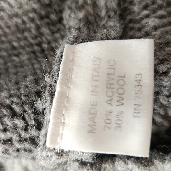 Franco Danti Made In Italy Men's Zip up Sweater Wool Size L - Picture 5 of 6